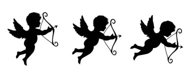 Sevgililer günü aşk tanrısı vektör çizim.