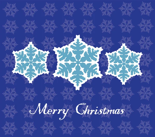 Christmas Card Snowflakes — Stock Vector