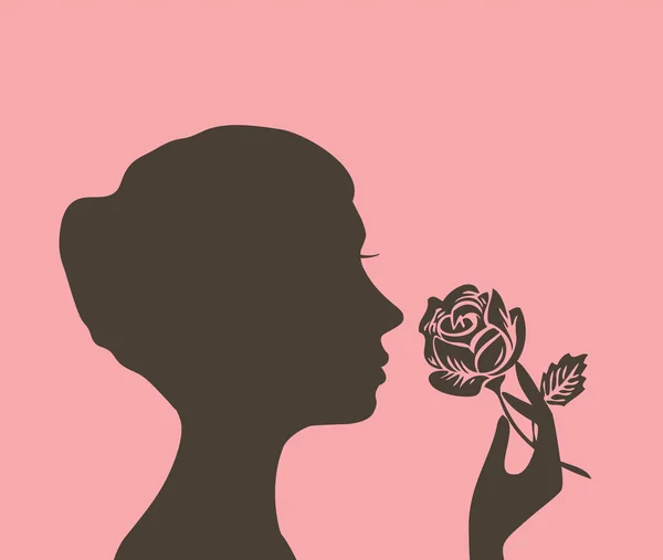 Κορίτσι με λουλούδι — Διανυσματικό Αρχείο