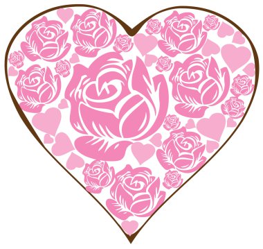 Vintage kalp vektör