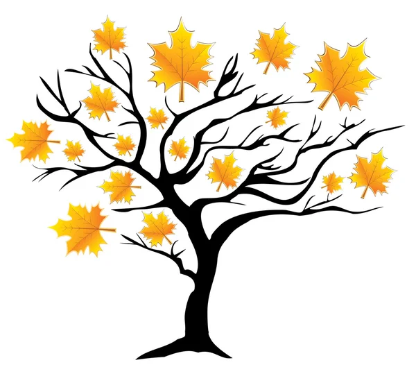 Fall Tree achtergrond — Stockvector