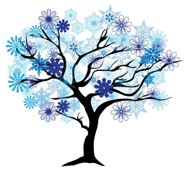 Winter Tree Background — Stock Vector