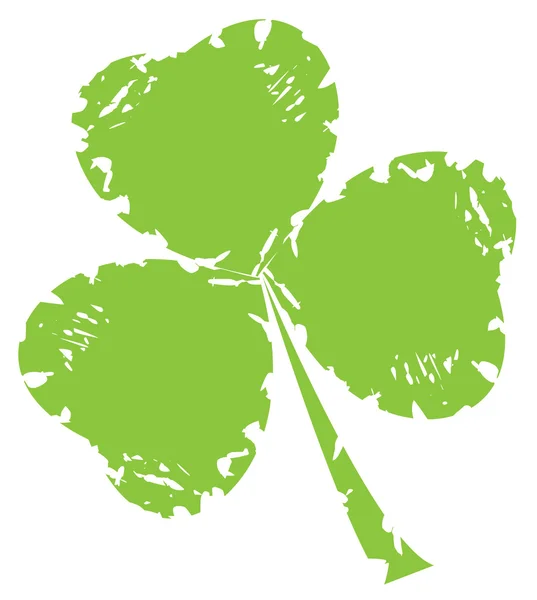 Grunge Shamrock Vector — Stock Vector