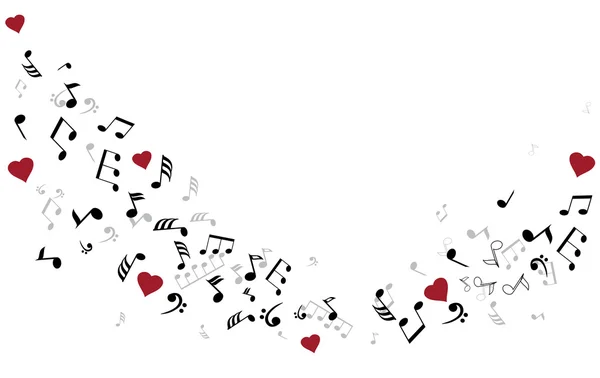 Fondo de notas musicales — Vector de stock