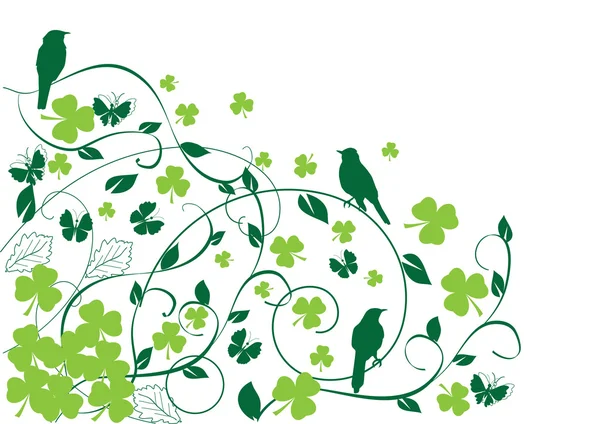 Shamrock vector background — Stock Vector