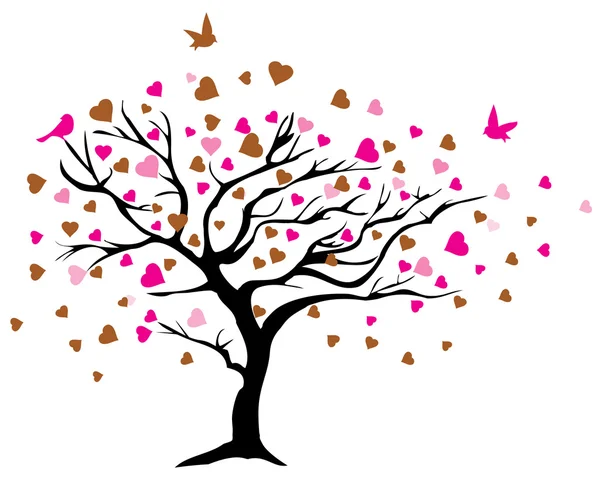 Vecteur d'arbre Valentin — Image vectorielle