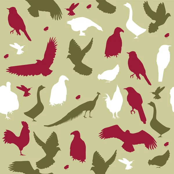 Birds Seamless Background — Stock Vector