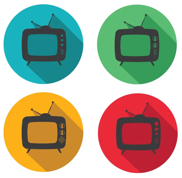 TV retro set — Stock Vector