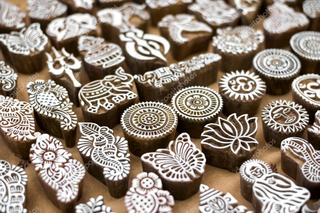 Henna wooden stamps