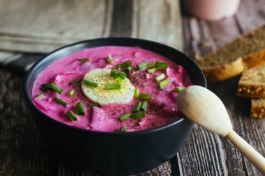 Borsch. Lezzetli çorba. Rus ulusal yemeği