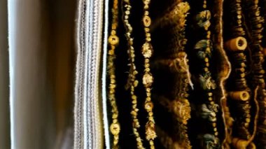 Tekstil örnekleri için güneşlikler, dolly