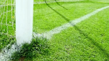 Futbol oyunu. Futbol eylem. Topun Gol çizgisini önce durur
