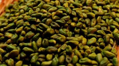 La Boqueria gıda Market, Barselona, İspanya, çiğ fıstık Dolly