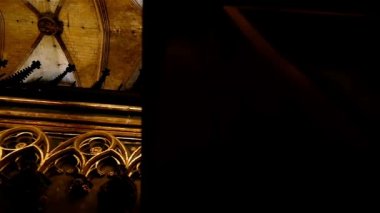 Holy Cross ve Aziz Eulalia Barselona Gothic Quarter Katolik katedral tavan