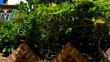 Antoni Gaudi's Park Guell'de bir eve bakış, Barselona, İspanya