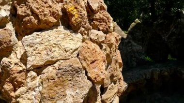 Antoni Gaudi's Park Guell' de bir bank, Barselona, İspanya