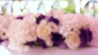 Düğün dekorasyon ve cam şampanya ile