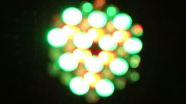 Background of colorful blurred lights in pub or disco — Stock Video