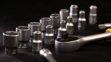 Otomotiv mekanik araçları seti ile kutu