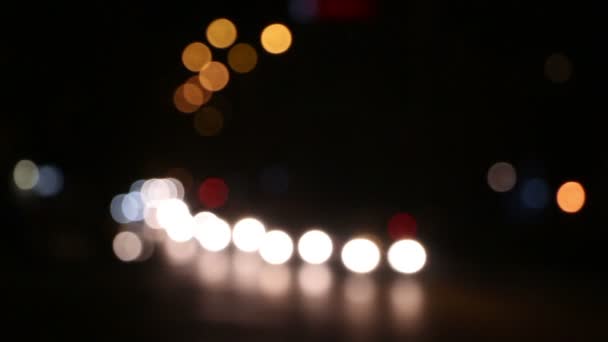 Night traffic lights — Stock Video