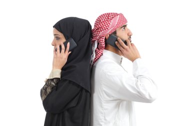 telefonla aramayı uzak Arap Çift