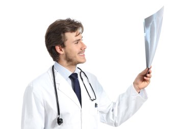 Yakışıklı doktor adam bir Radyografi incelenmesi