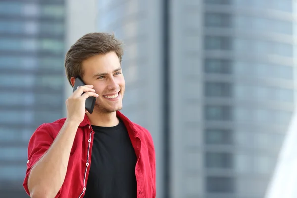 Entrepreneur business man talking on the phone Stock Photo