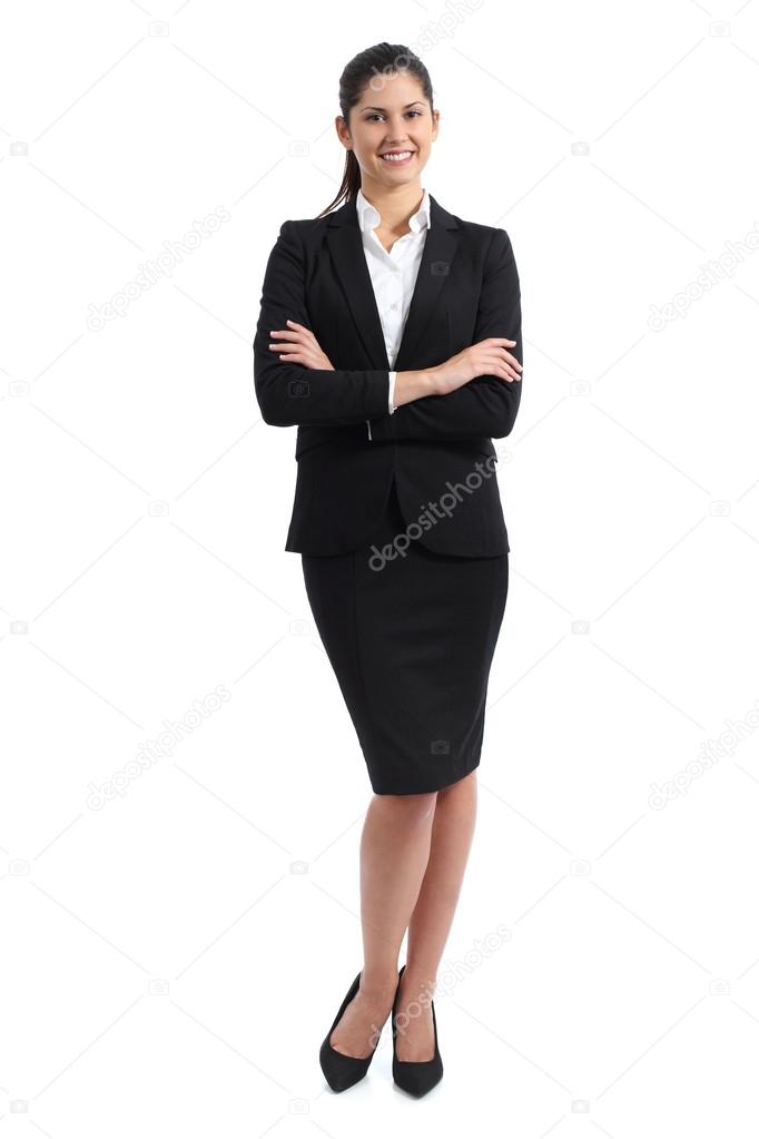Full body of a business woman standing
