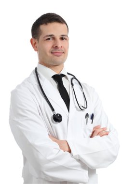 Bir dostu genç doktor erkek portresi