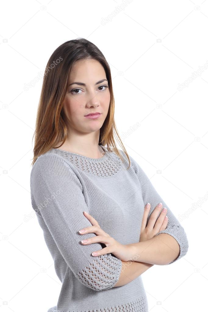 Woman posing disgusted
