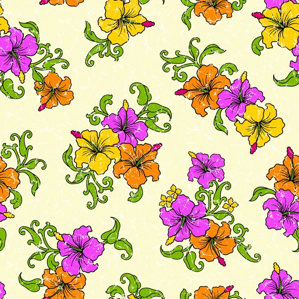 Tropisch bloemenpatroon — Stockvector