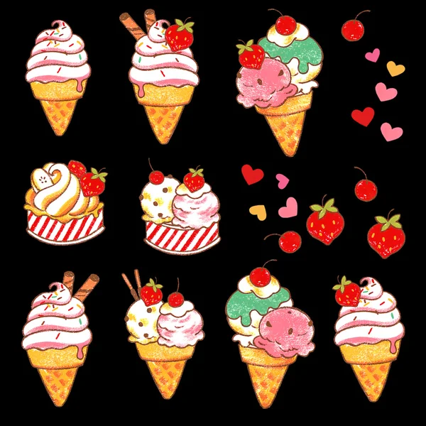 Ice cream illustration — Stock Photo, Image