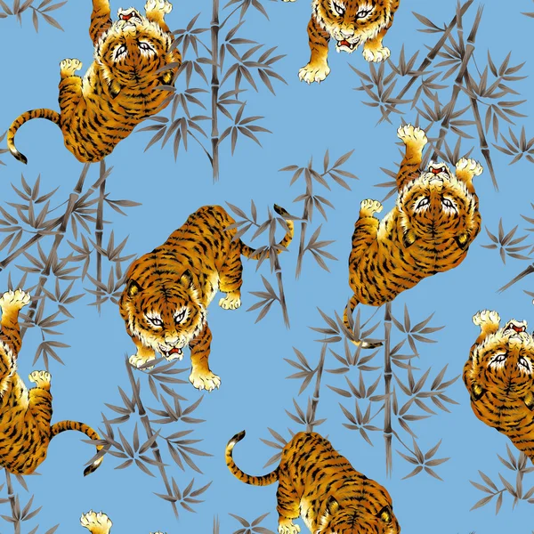 Tiger illustration pattern — Stock Photo, Image