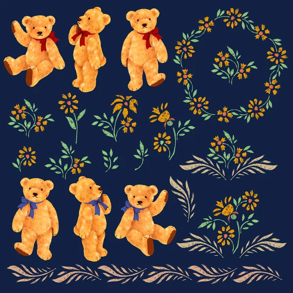 Jolie illustration d'ours — Photo