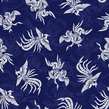 Oryantal phoenix desen