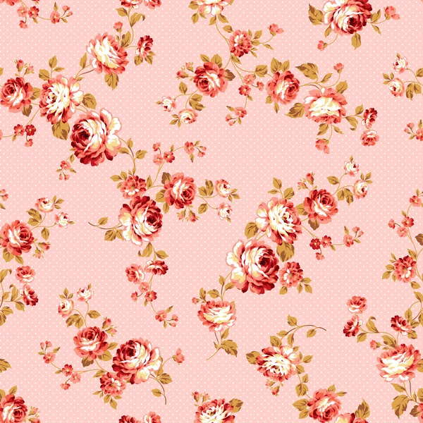 Roos bloem patroon, — Stockvector