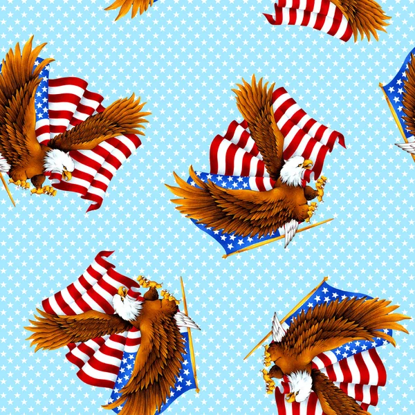 Eagle and Stars and Stripes pattern — Stock Photo, Image