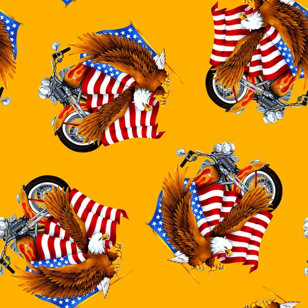 Eagle and Stars and Stripes pattern — Stock Photo, Image