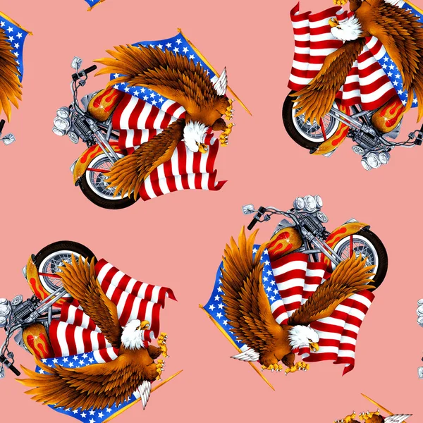 Eagle and Stars and Stripes pattern — Stock Photo, Image