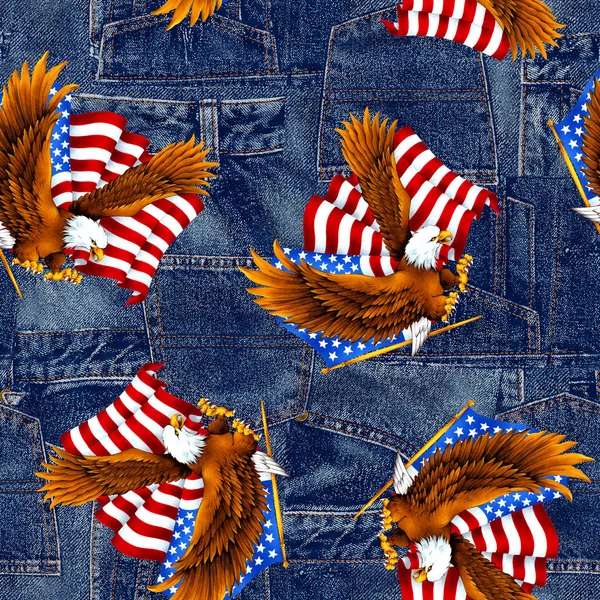 Eagle and Stars and Stripes pattern — Stock Photo, Image