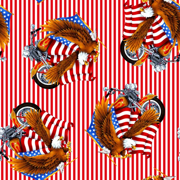 Eagle and Stars and Stripes pattern — Stock Photo, Image