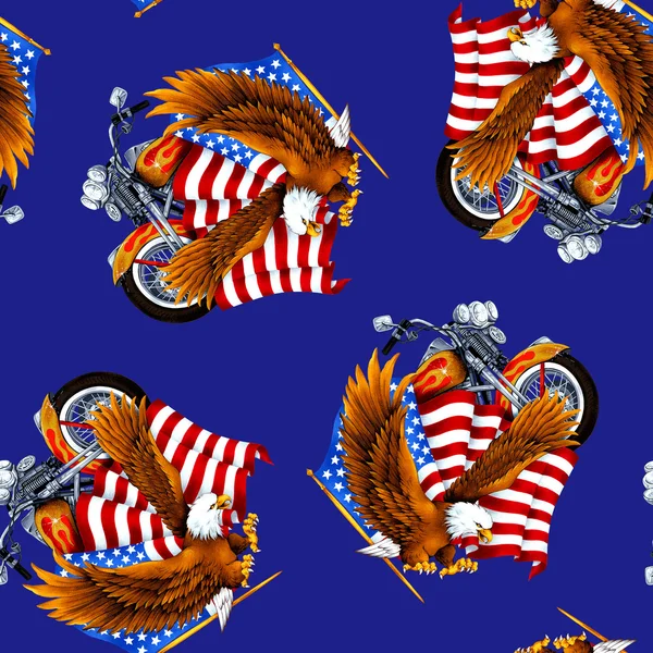 Eagle en Stars and Stripes patroon — Stockfoto