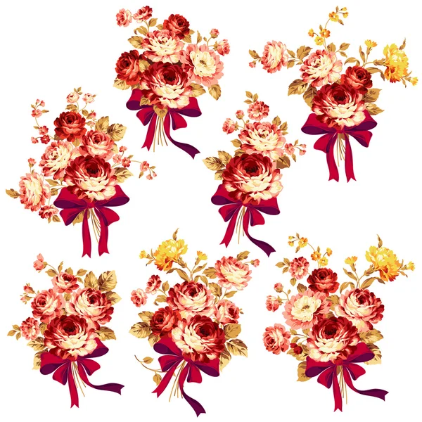 Illustration fleur rose , — Image vectorielle