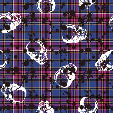 Kafatası boya desen,