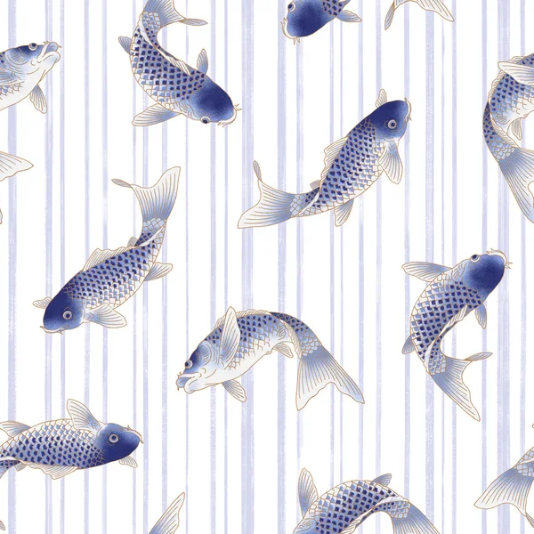 Japanese carp pattern — Stock Photo, Image