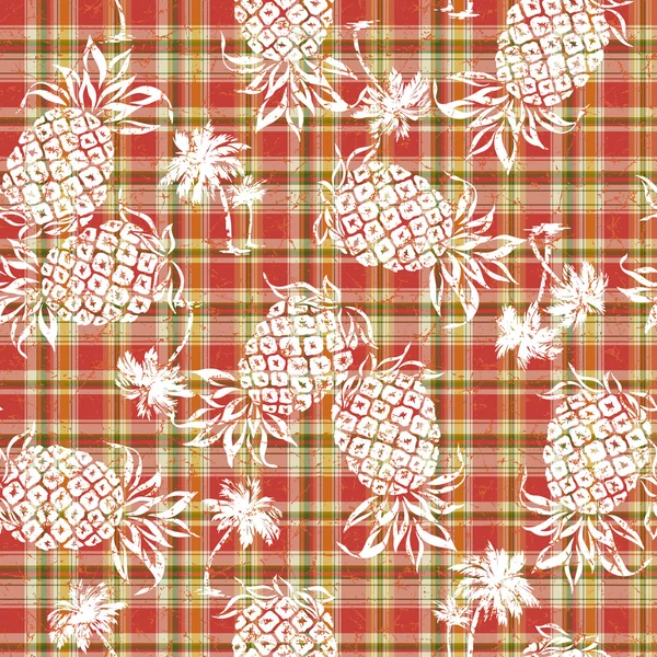 Pattern of pineapple — Stock Vector