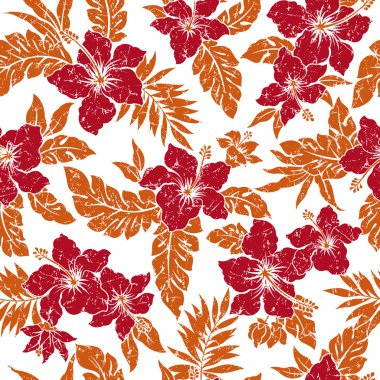 Tropik çiçek deseni