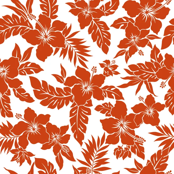 Tropical flower pattern — Stock Vector