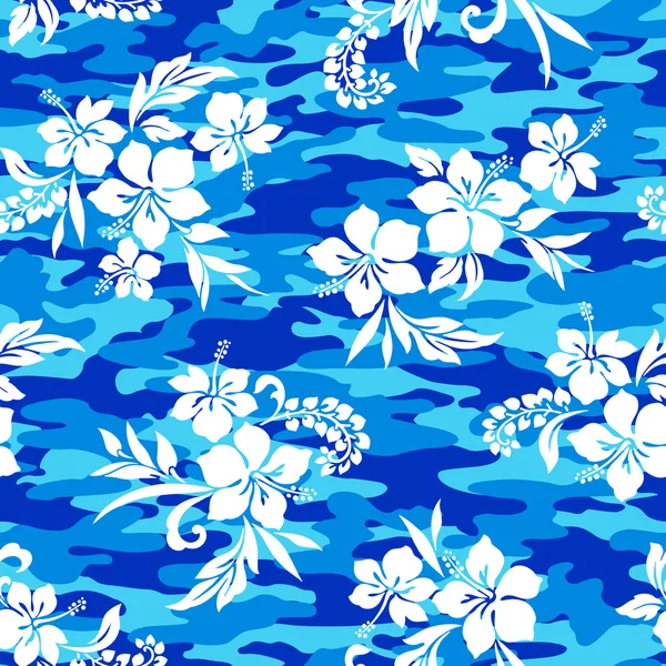 Trópusi virág és camouflage pattern — Stock Vector