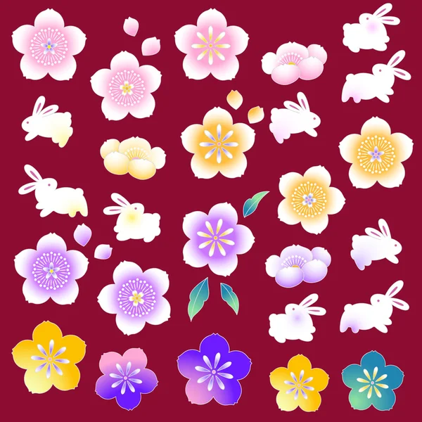 Японському стилі вишневий цвіт — стоковий вектор